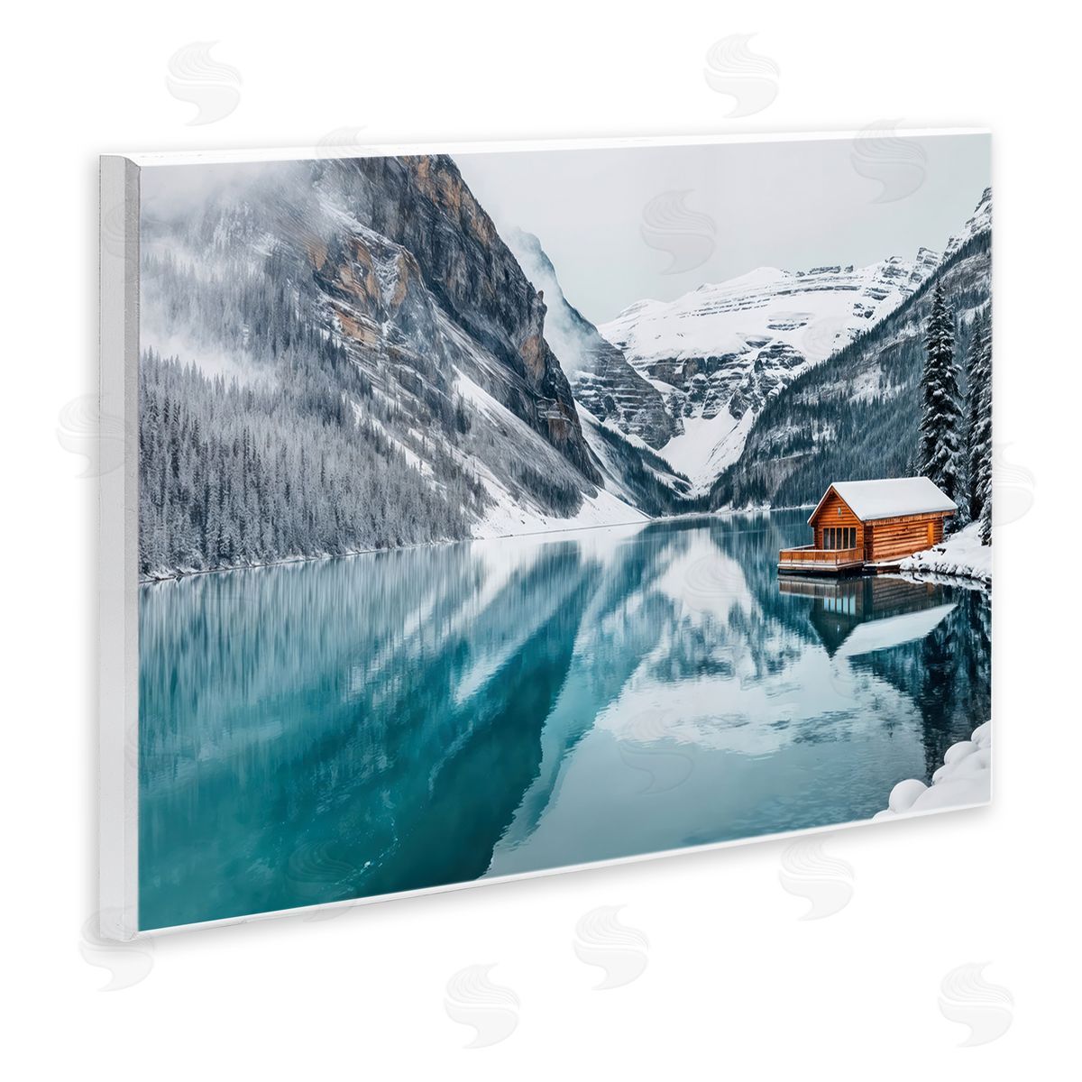 Lazar Studio | Winter Cabin on Icy Lake