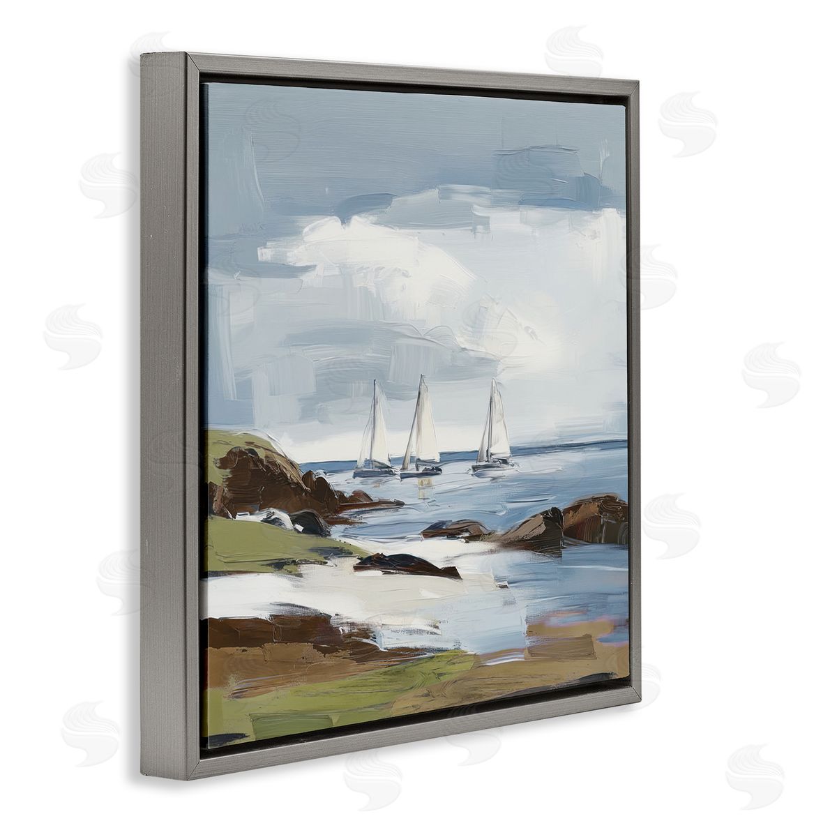 Elara Yasna | Moody Clouds Over Sailboats