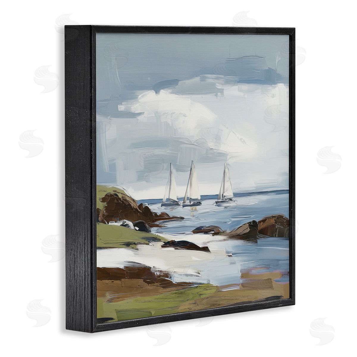 Elara Yasna | Moody Clouds Over Sailboats