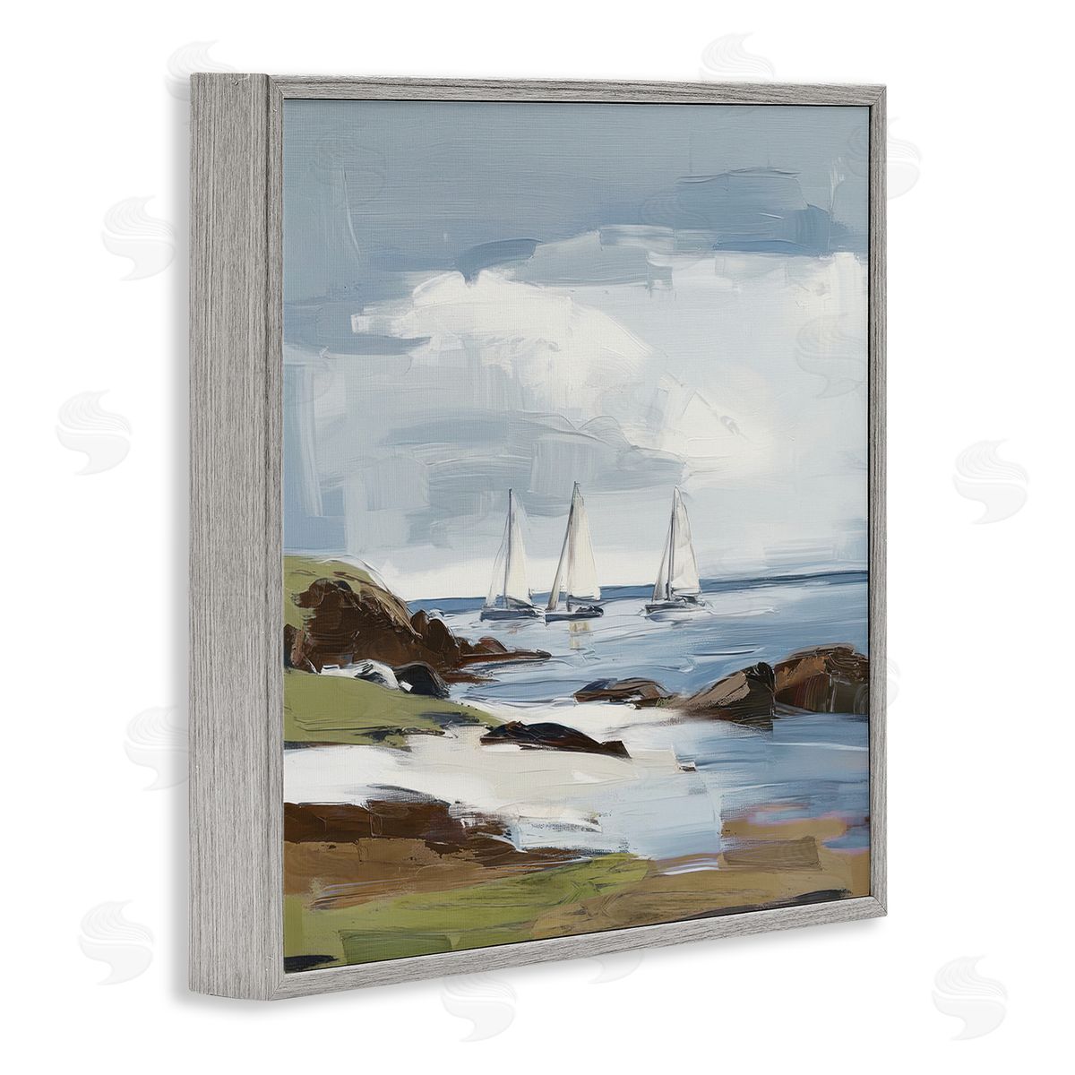Elara Yasna | Moody Clouds Over Sailboats