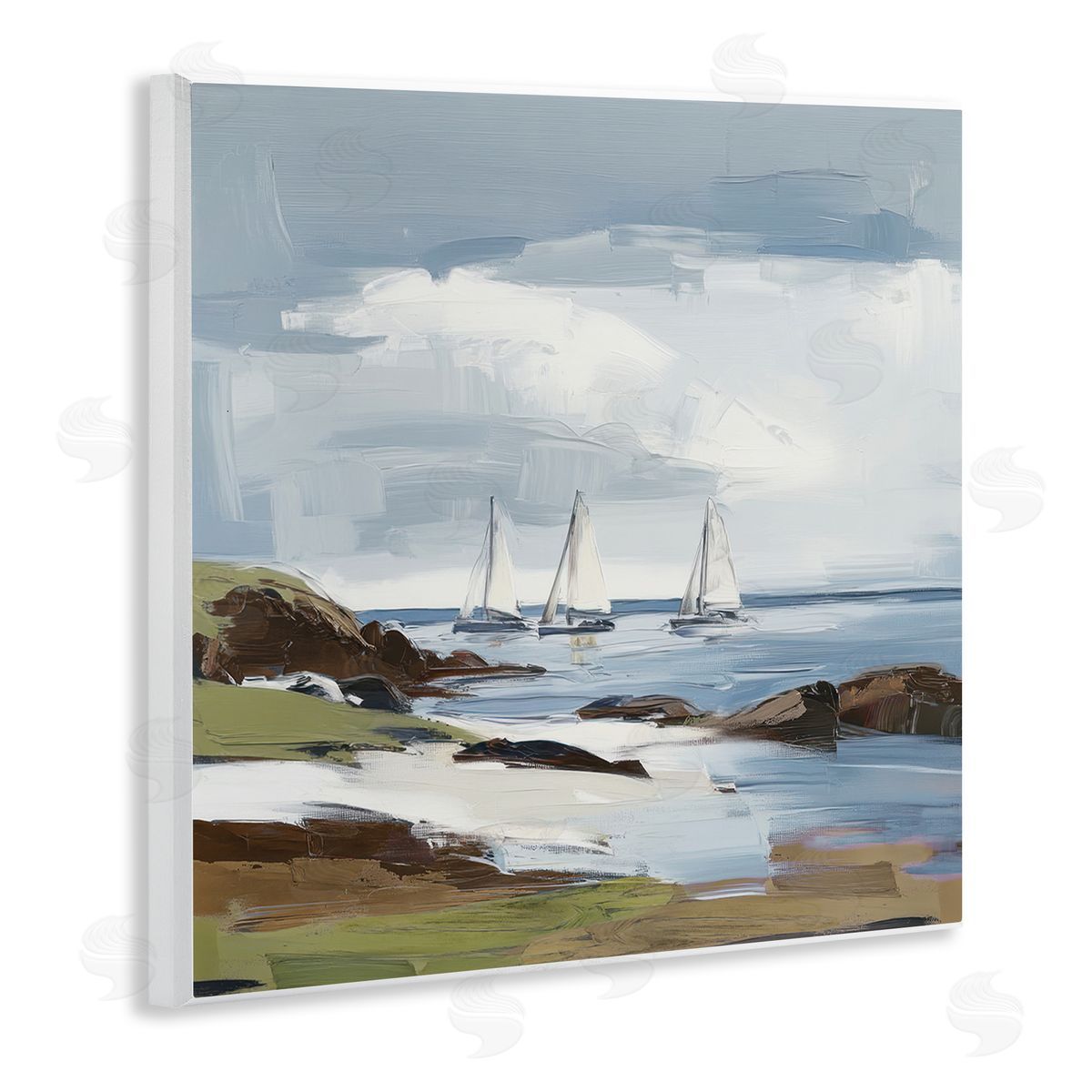 Elara Yasna | Moody Clouds Over Sailboats