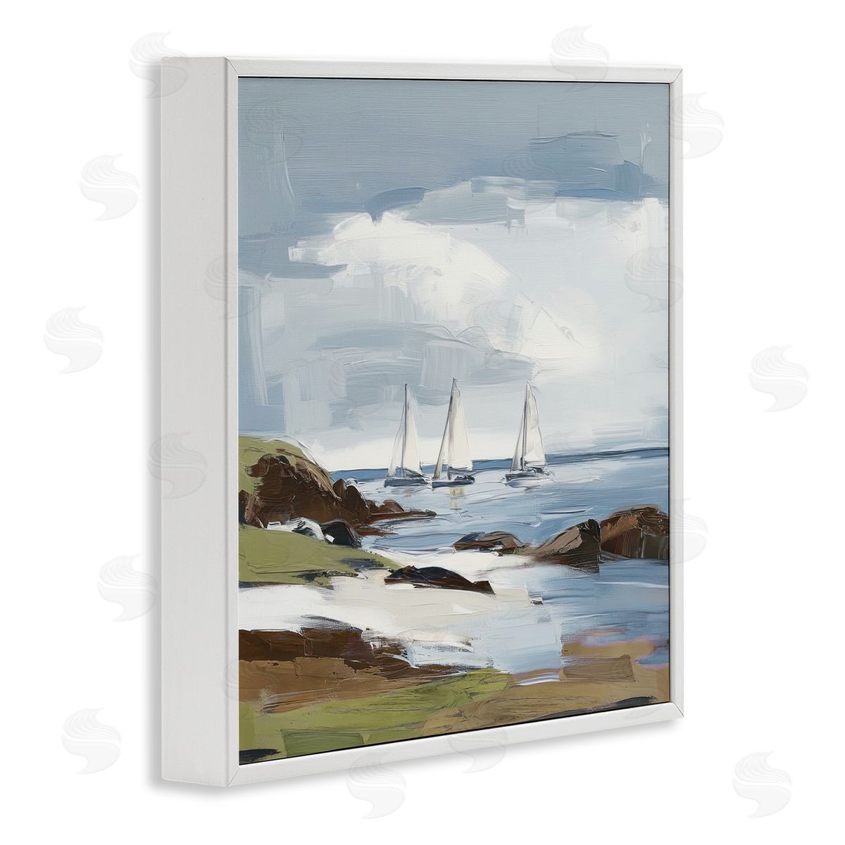 Elara Yasna | Moody Clouds Over Sailboats