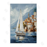 Raymond Powers | Sailboat by Coastal Port