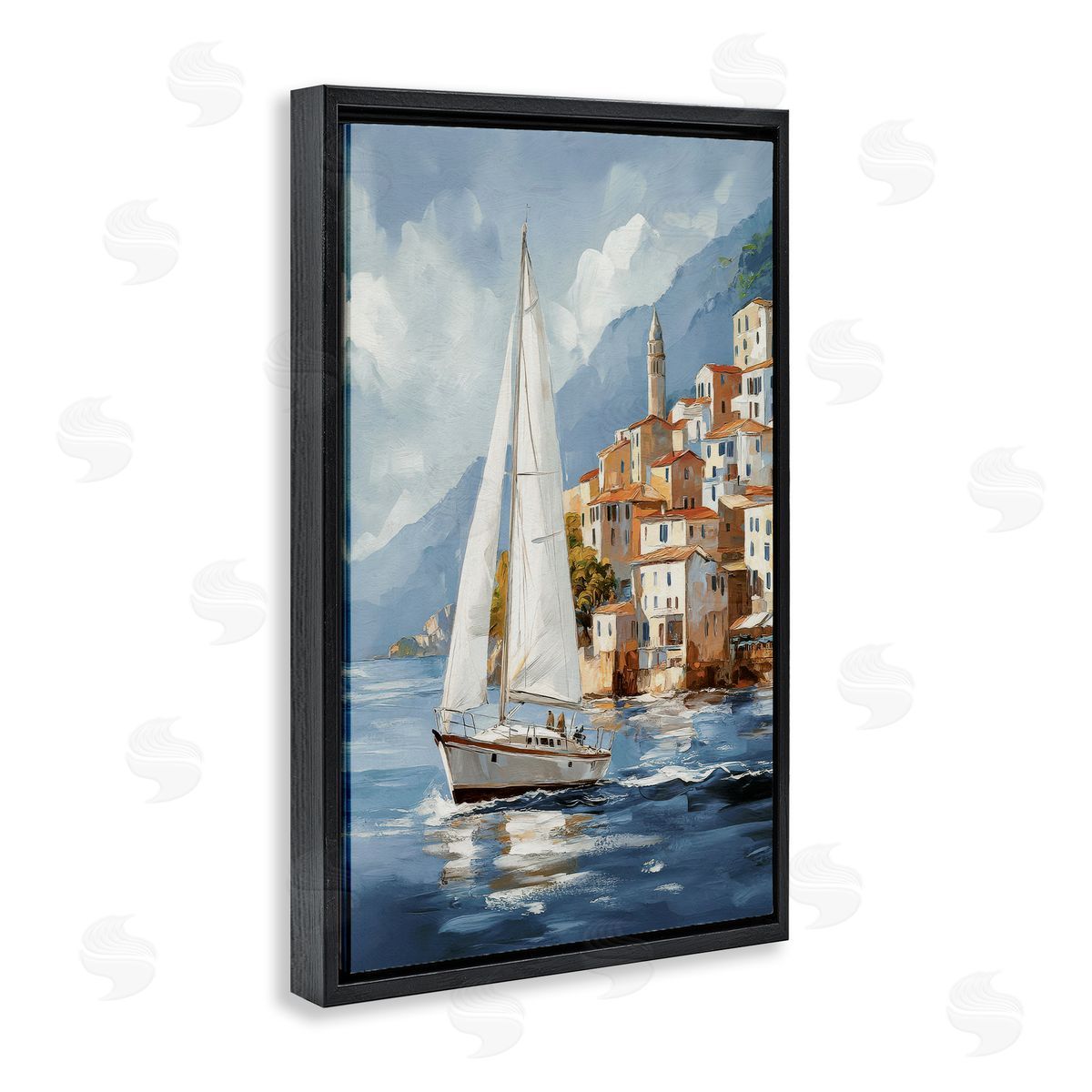 Raymond Powers | Sailboat by Coastal Port