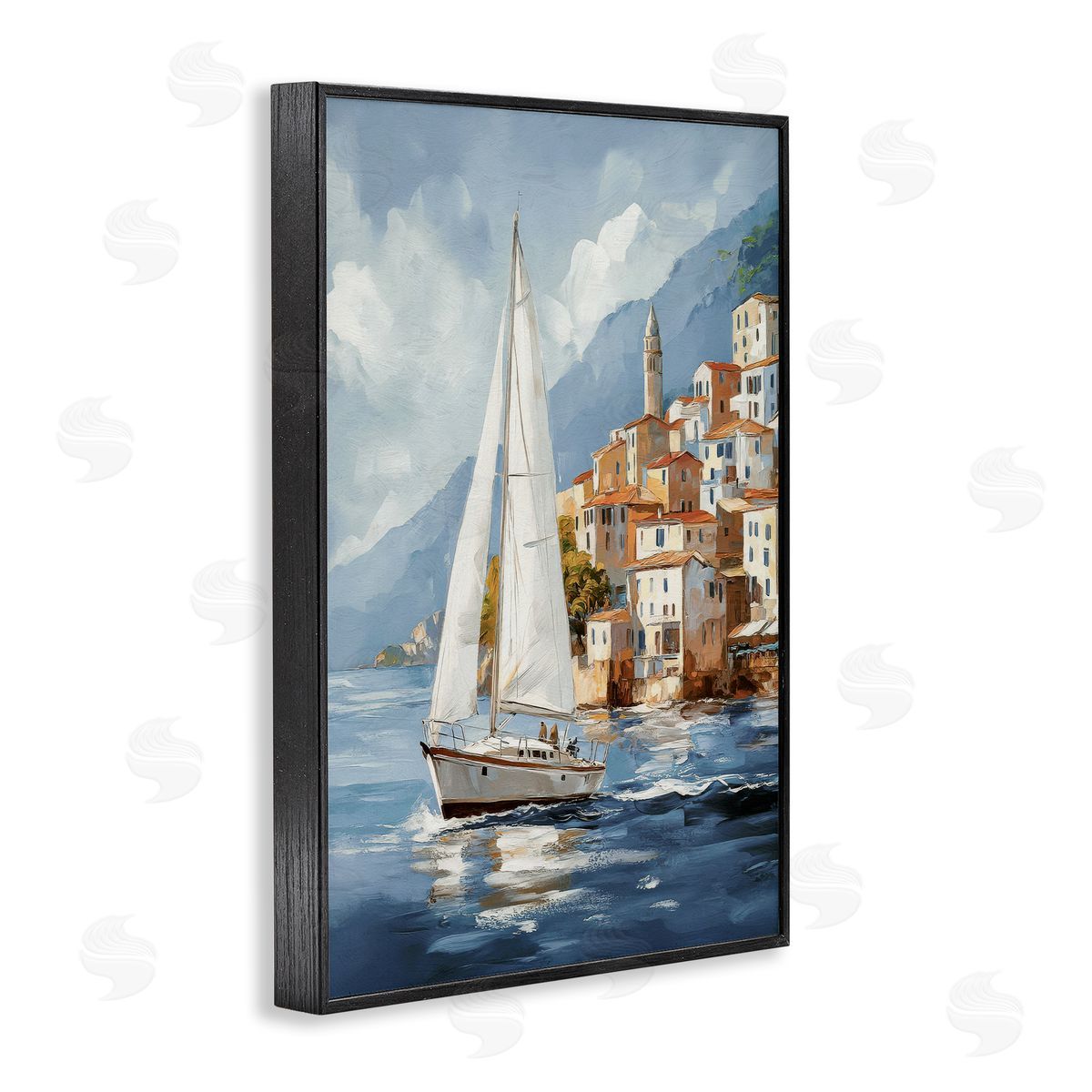 Raymond Powers | Sailboat by Coastal Port