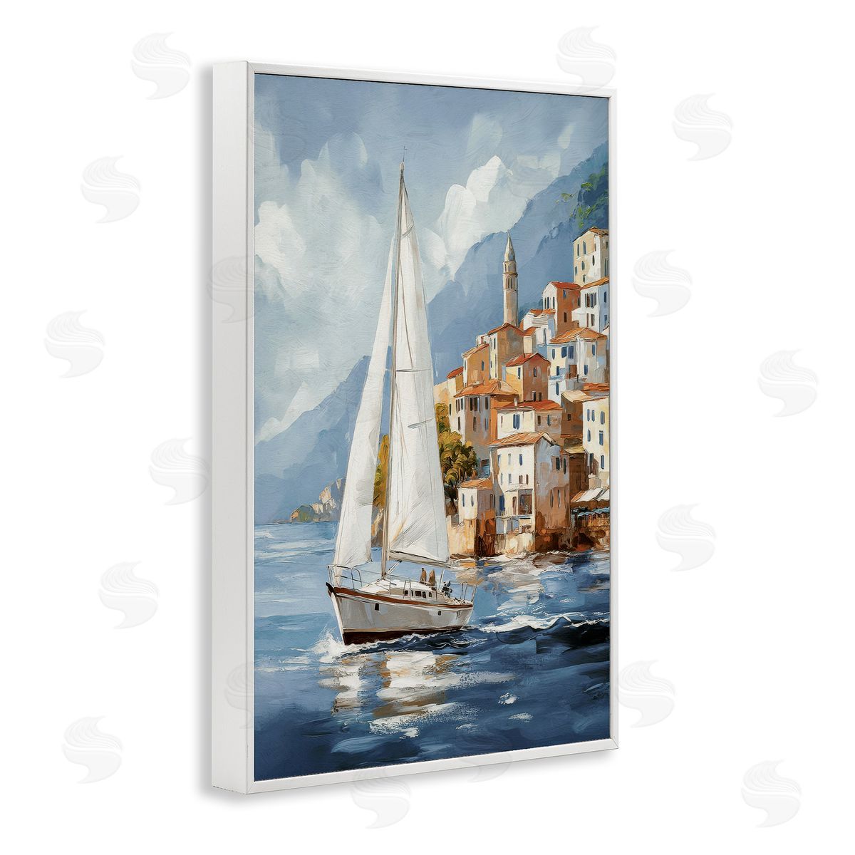 Raymond Powers | Sailboat by Coastal Port