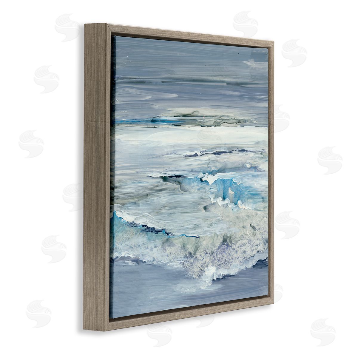Lera Abstract Folded Wave Ripples Canvas Wall Art Print