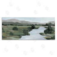 Hannah Dawson | Jagged River with Distant Mountain