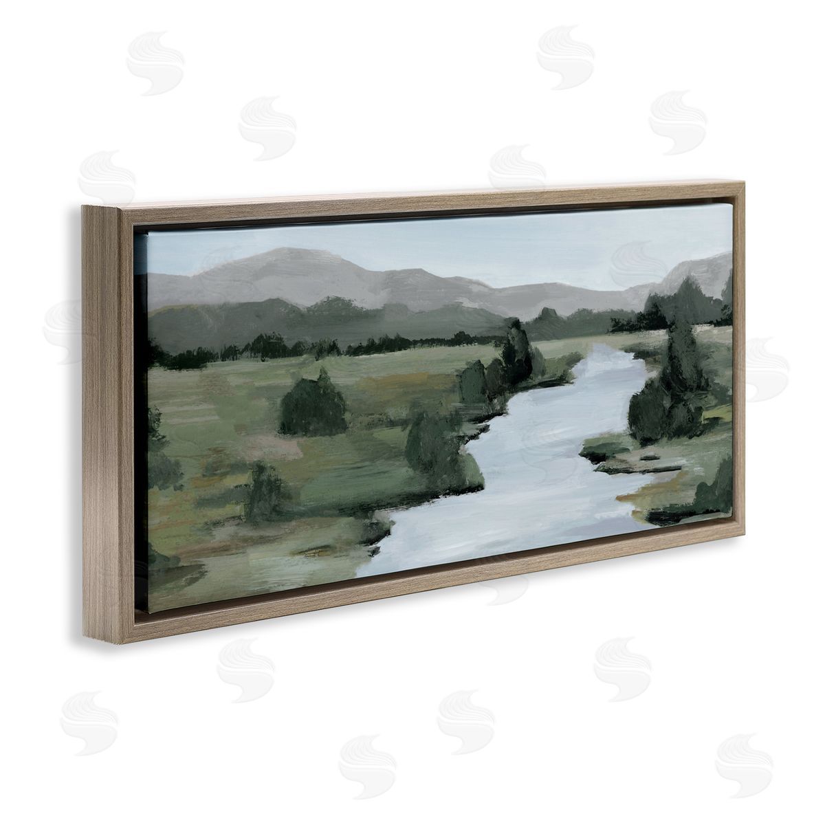Hannah Dawson | Jagged River with Distant Mountain