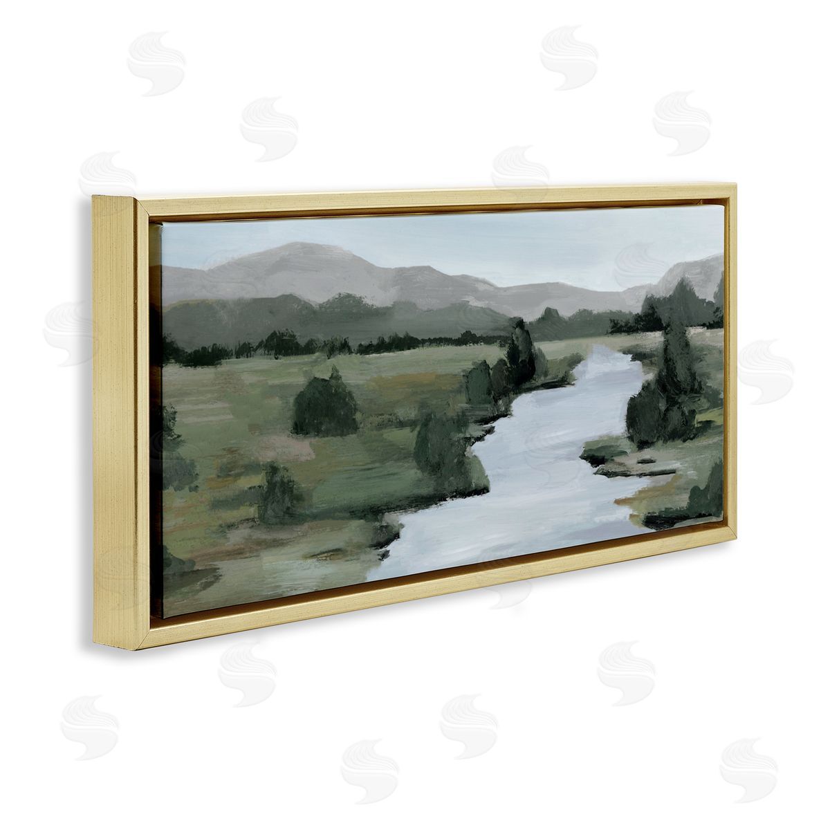 Hannah Dawson | Jagged River with Distant Mountain