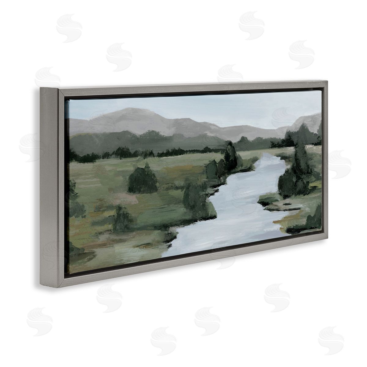 Hannah Dawson | Jagged River with Distant Mountain