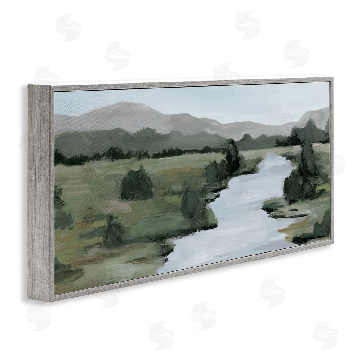 Hannah Dawson | Jagged River with Distant Mountain
