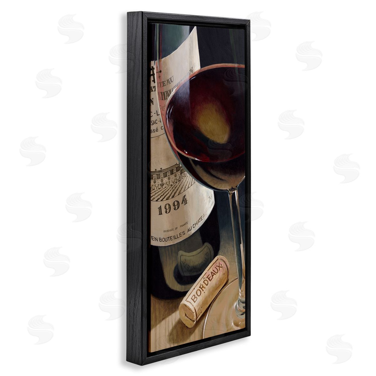 Stefano Ferreri Traditional Uncorked Wine Bottle Canvas Wall Art Print