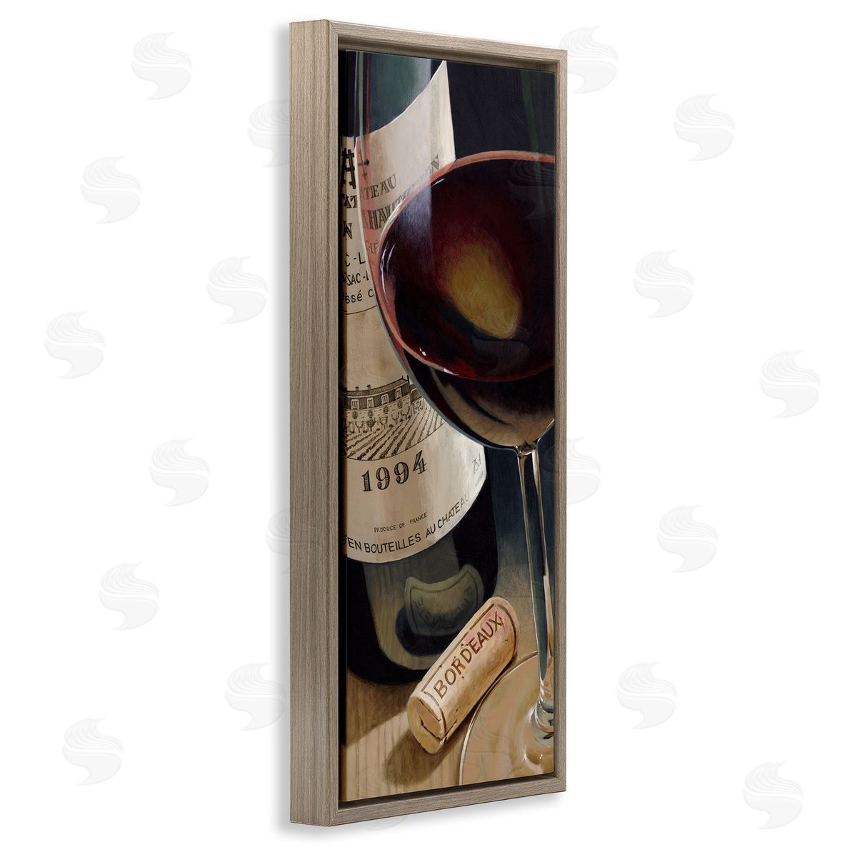 Stefano Ferreri Traditional Uncorked Wine Bottle Canvas Wall Art Print