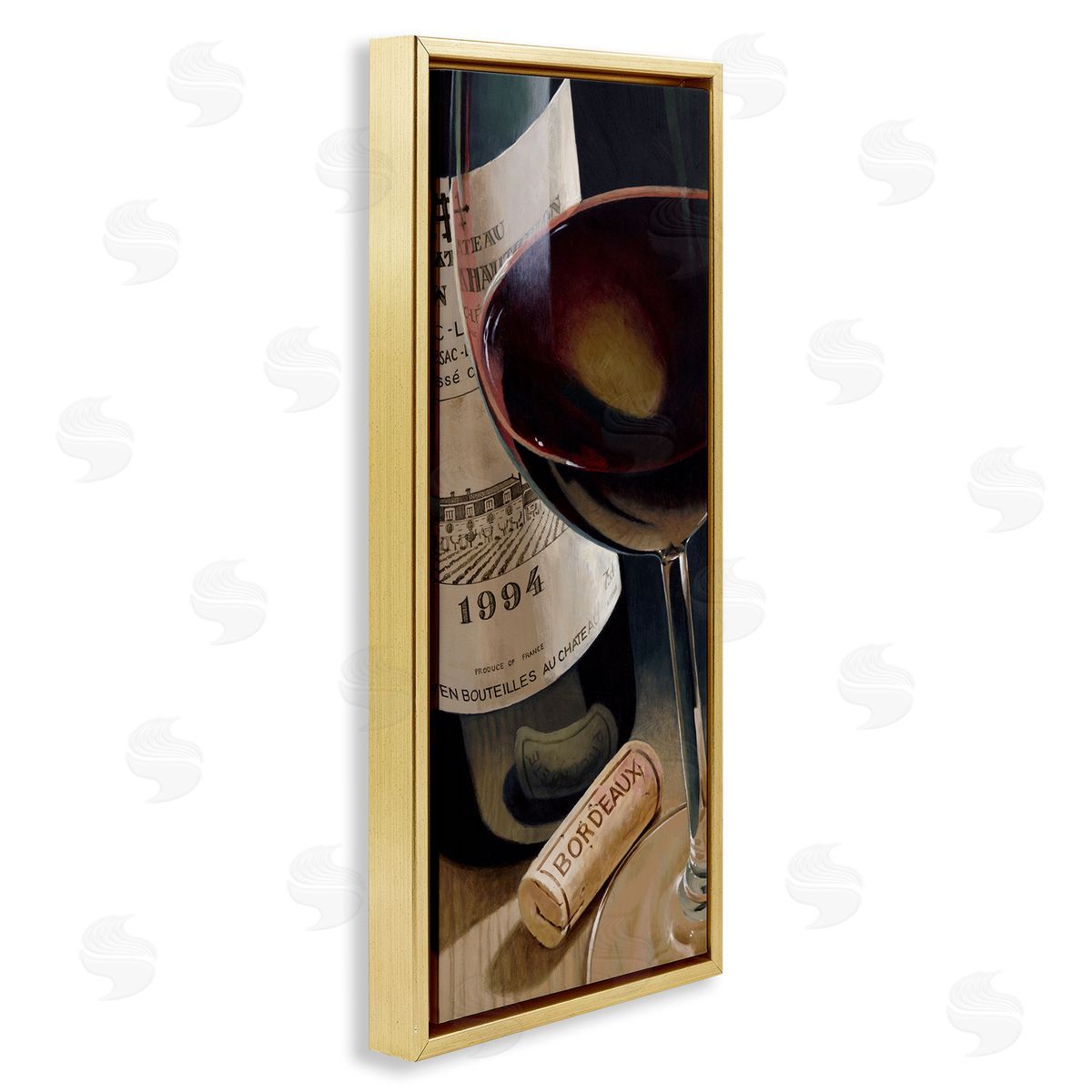 Stefano Ferreri Traditional Uncorked Wine Bottle Canvas Wall Art Print