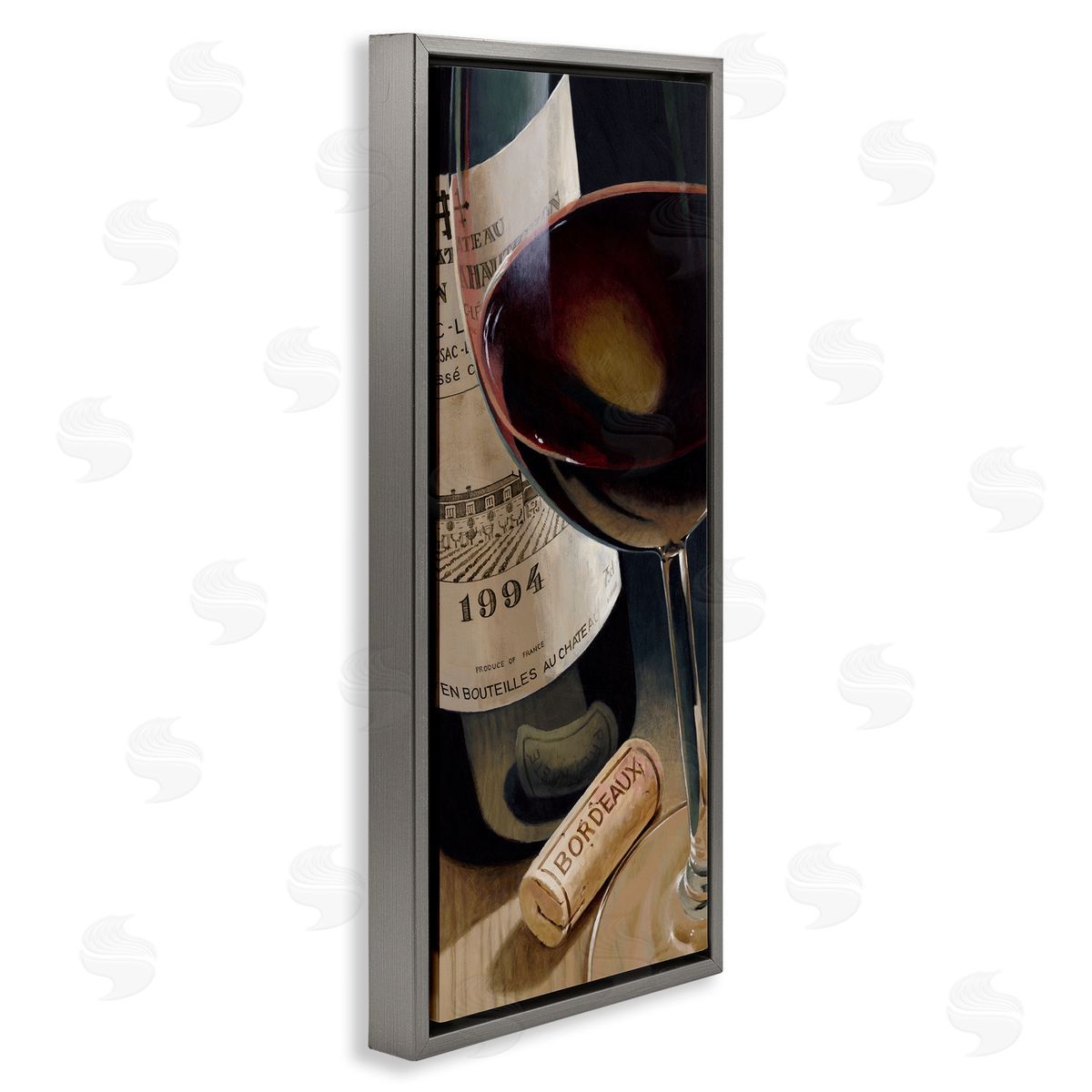 Stefano Ferreri Traditional Uncorked Wine Bottle Canvas Wall Art Print