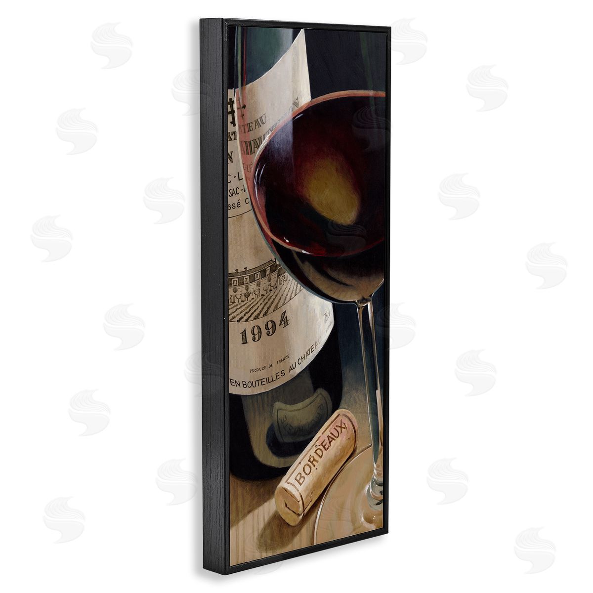 Stefano Ferreri Traditional Uncorked Wine Bottle Canvas Wall Art Print