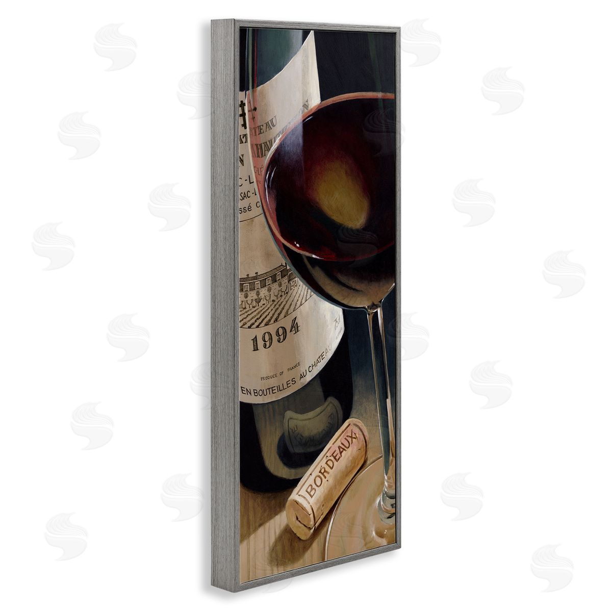 Stefano Ferreri Traditional Uncorked Wine Bottle Canvas Wall Art Print