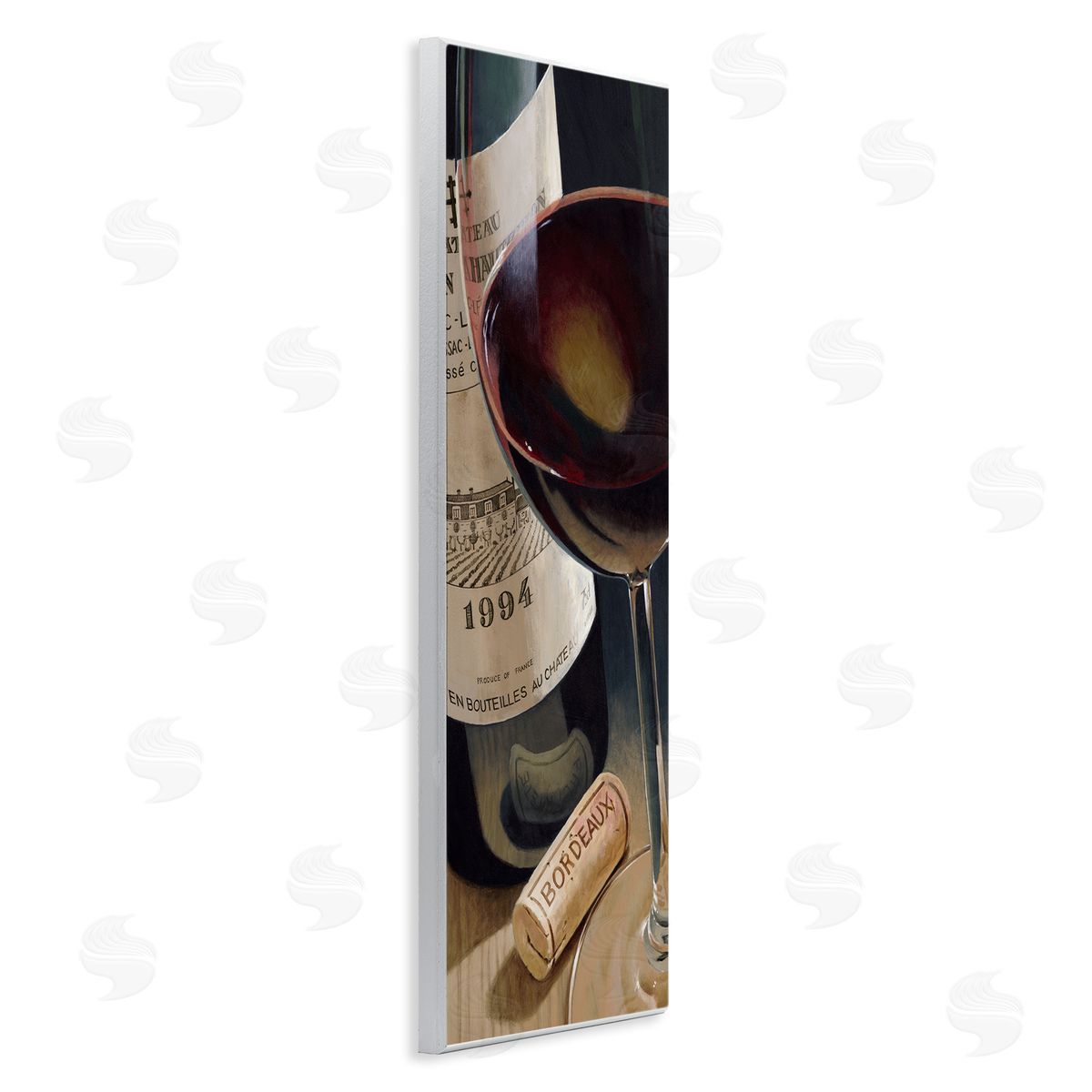 Stefano Ferreri Traditional Uncorked Wine Bottle Canvas Wall Art Print