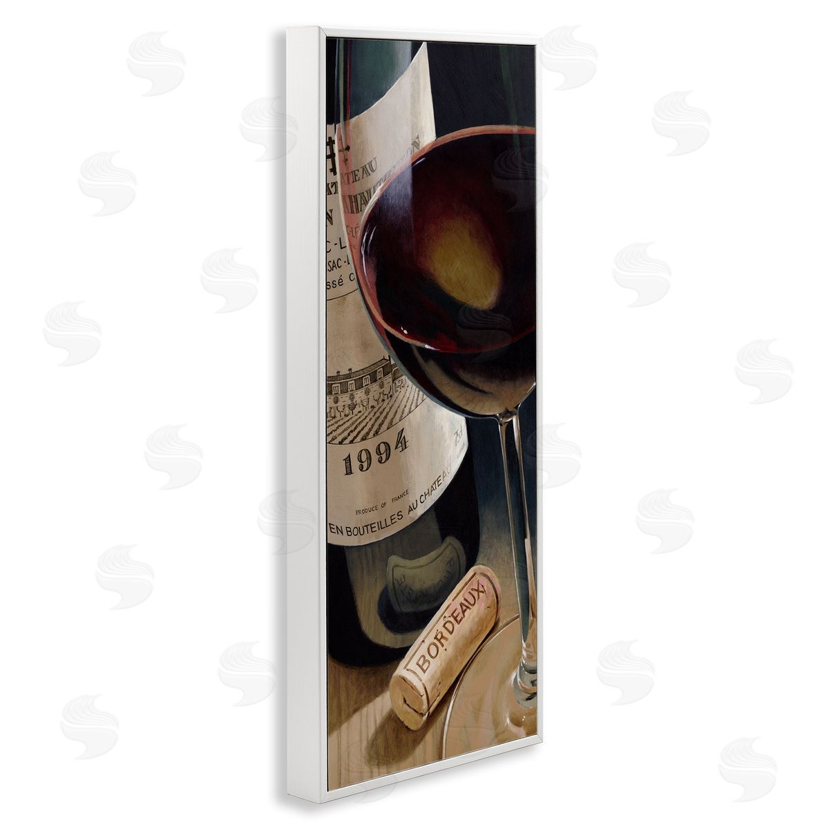 Stefano Ferreri Traditional Uncorked Wine Bottle Canvas Wall Art Print