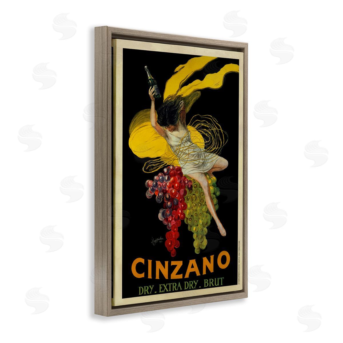 Marcello Nizzoli Vintage Wine Poster with Grapes Canvas Wall Art Print