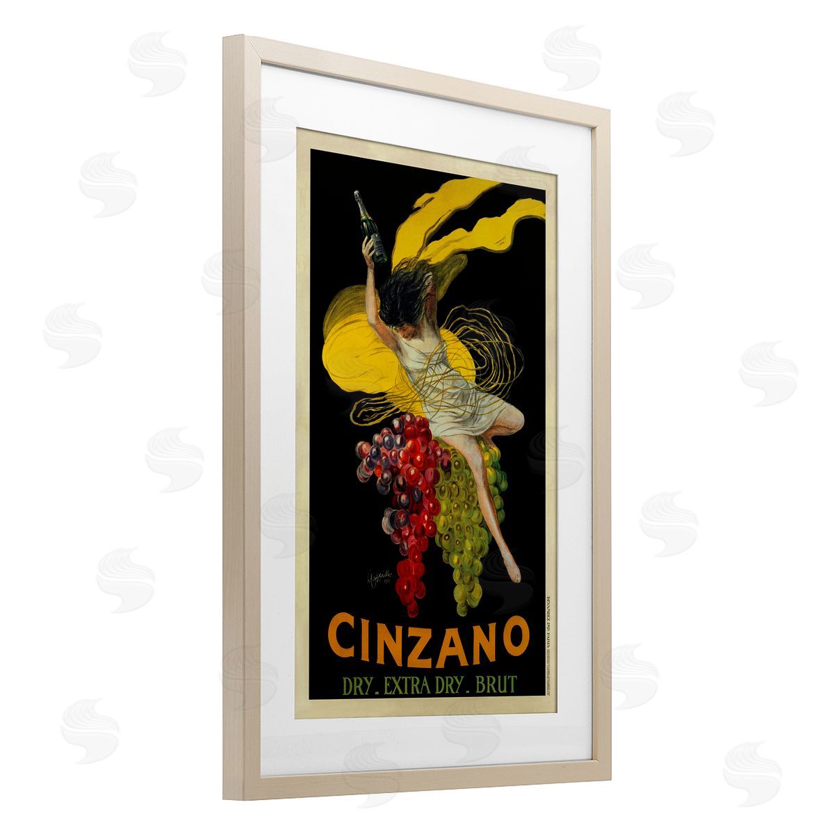 Marcello Nizzoli Vintage Wine Poster with Grapes Canvas Wall Art Print