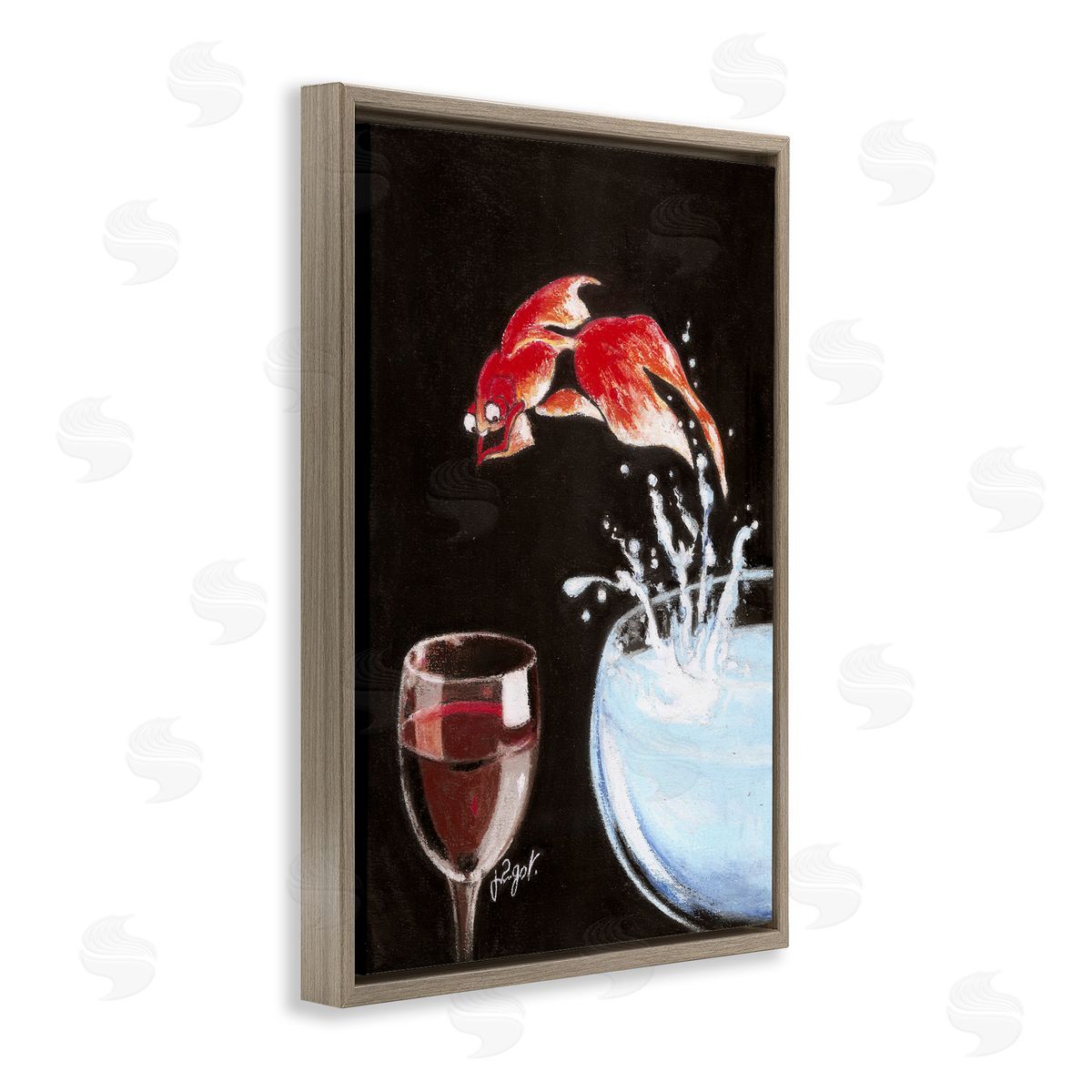 Jean-Pierre Got | Fish Diving Into Wine Glass