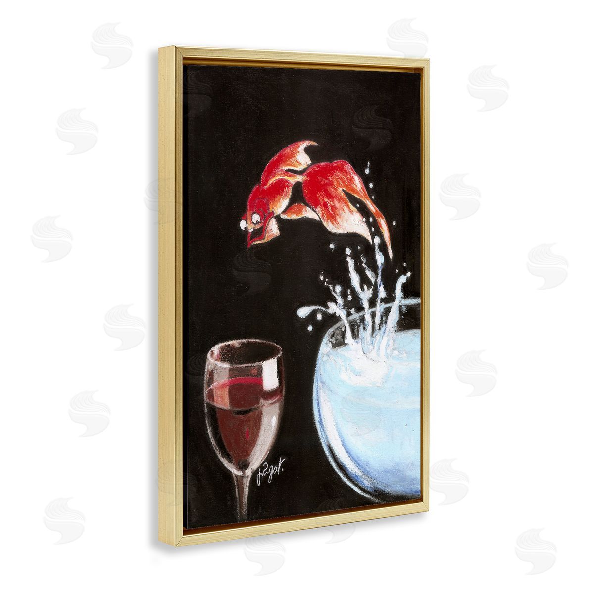 Jean-Pierre Got | Fish Diving Into Wine Glass