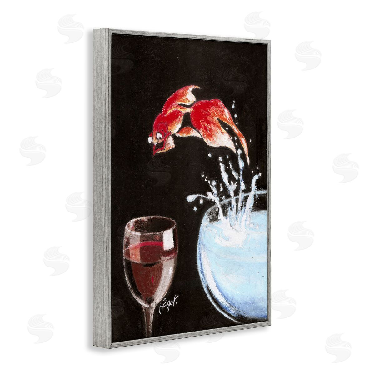 Jean-Pierre Got | Fish Diving Into Wine Glass