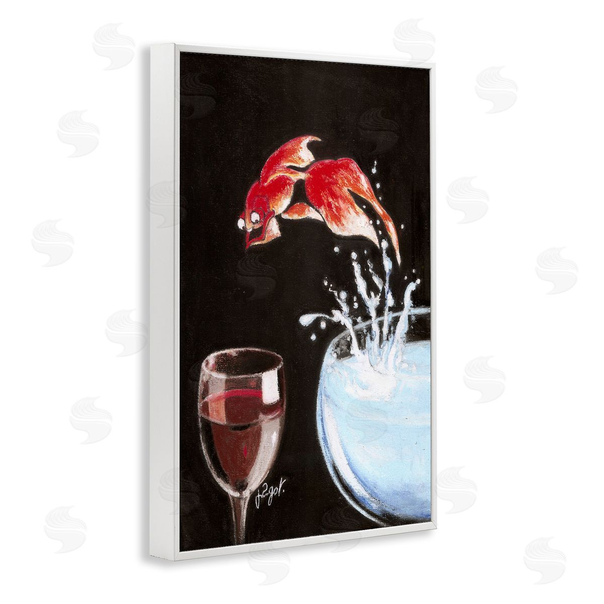 Jean-Pierre Got | Fish Diving Into Wine Glass