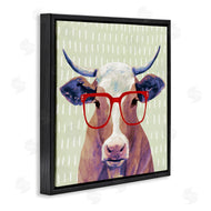 Victoria Borges | Hipster Cow with Red Glasses