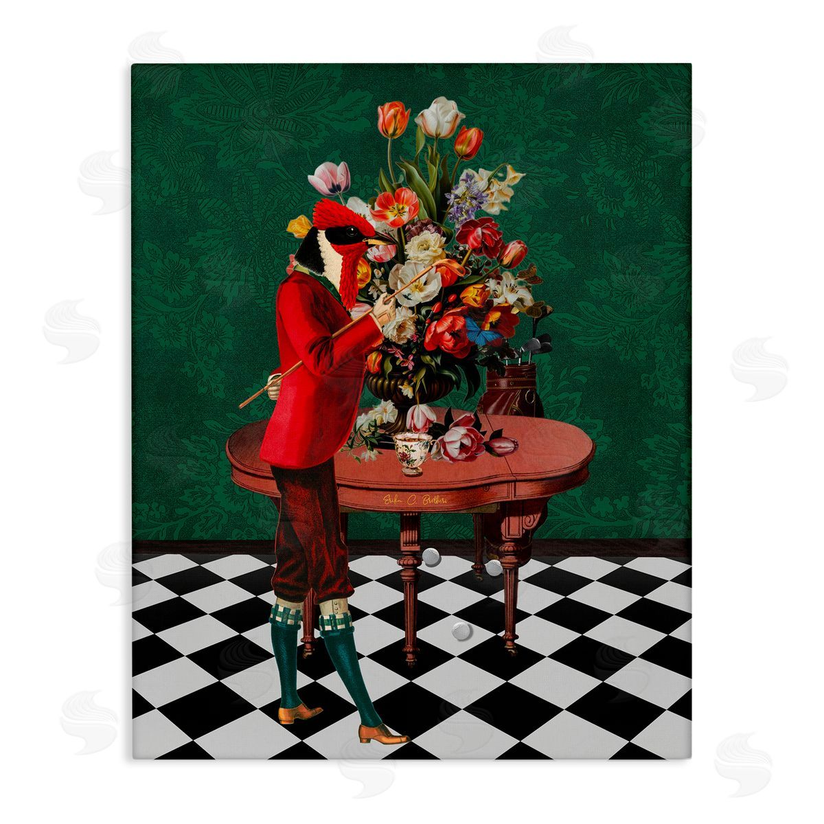 Erika C. Brothers | Classic Style Bird Person with Flowers
