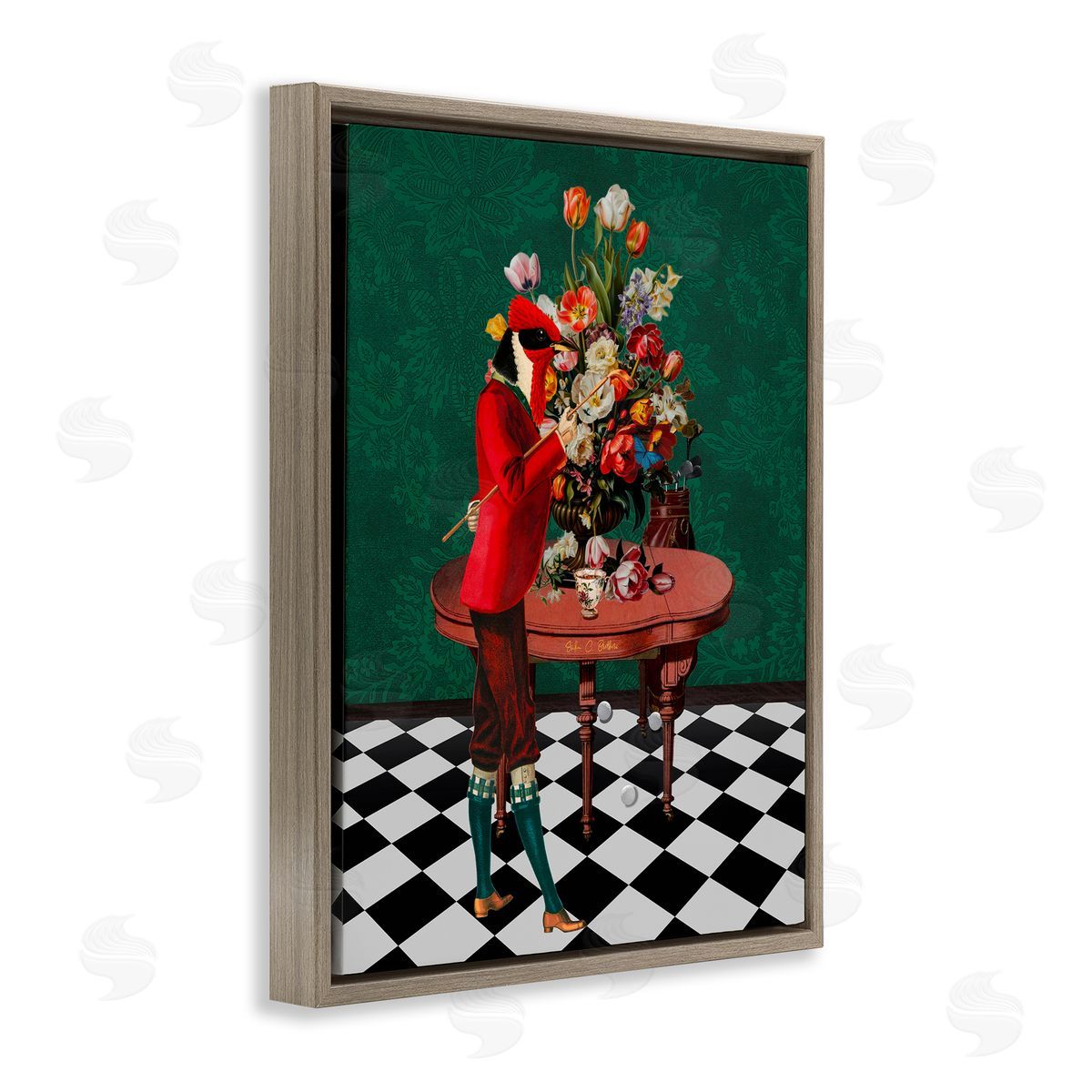 Erika C. Brothers | Classic Style Bird Person with Flowers