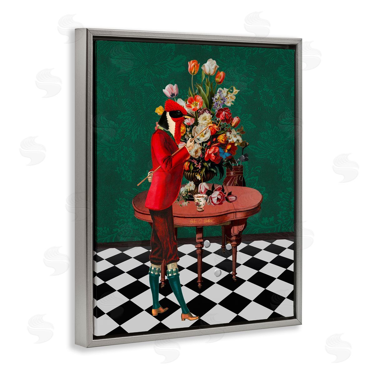 Erika C. Brothers | Classic Style Bird Person with Flowers