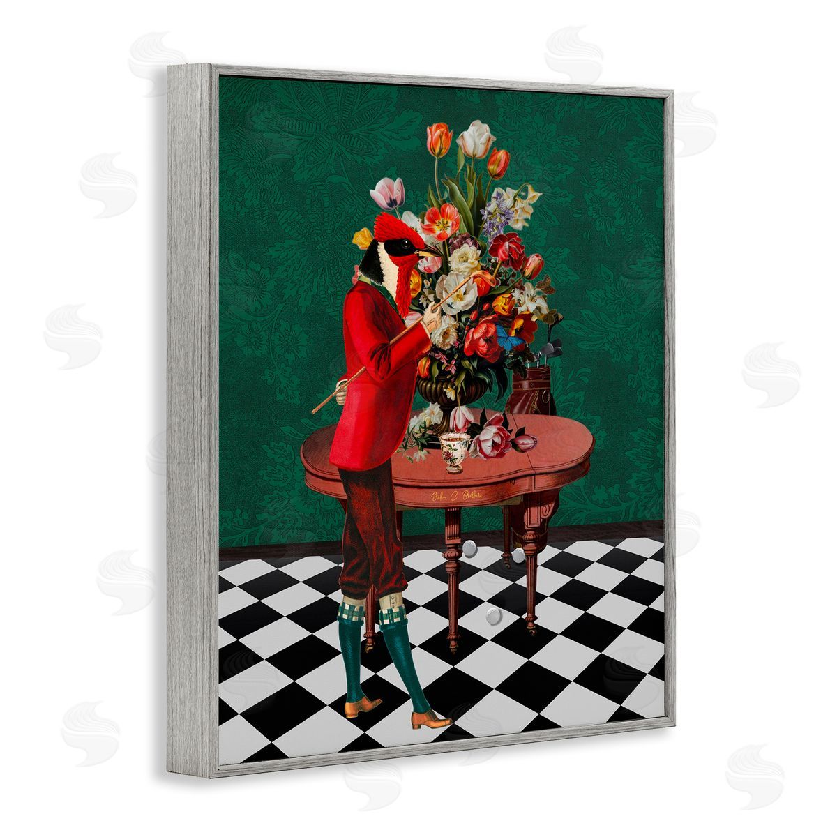 Erika C. Brothers | Classic Style Bird Person with Flowers