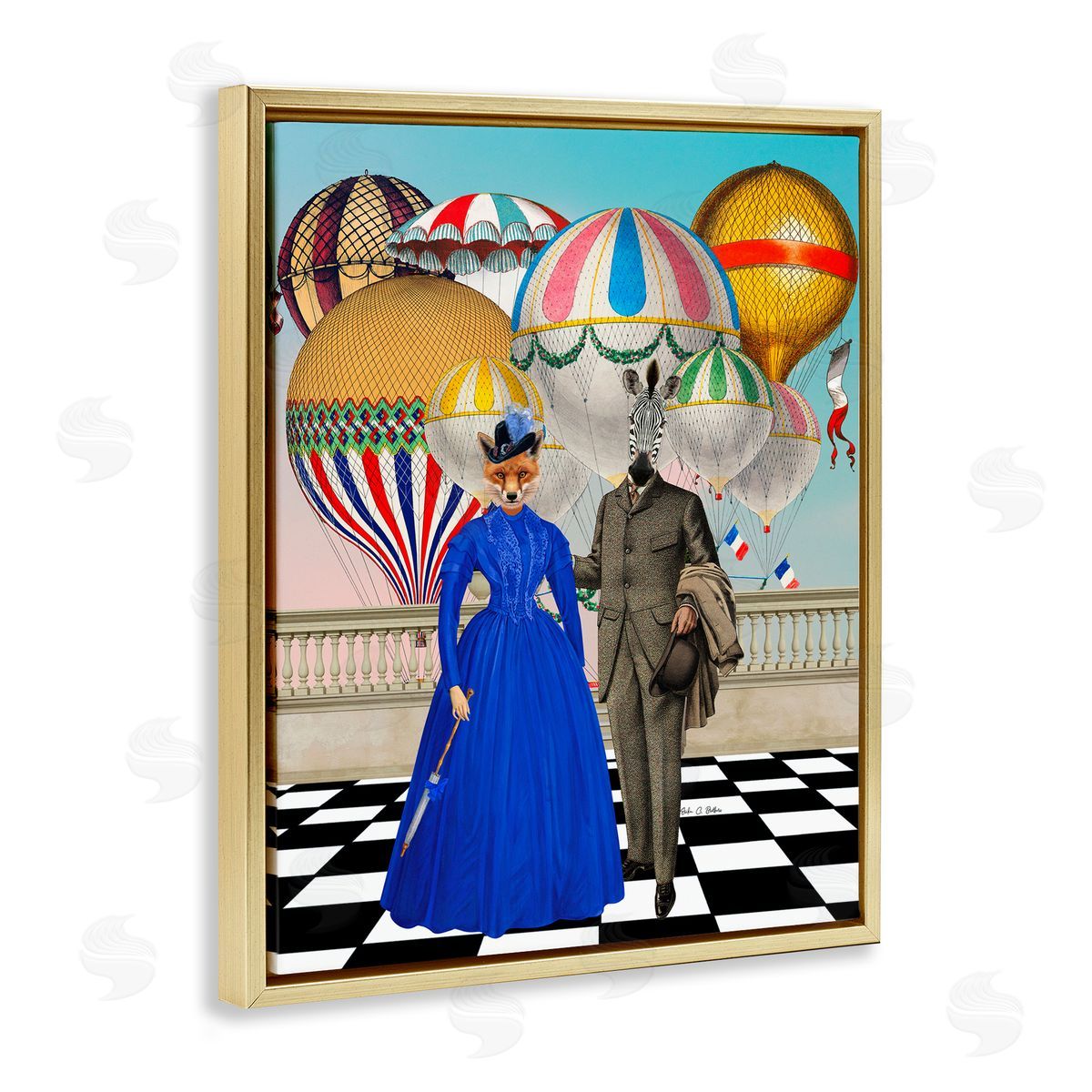 Erika C. Brothers | Animal Couple with Hot Air Balloons