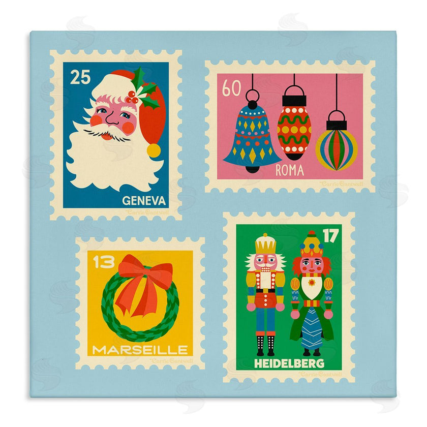 Carrie Cantwell | Vintage Christmas Postage Stamps