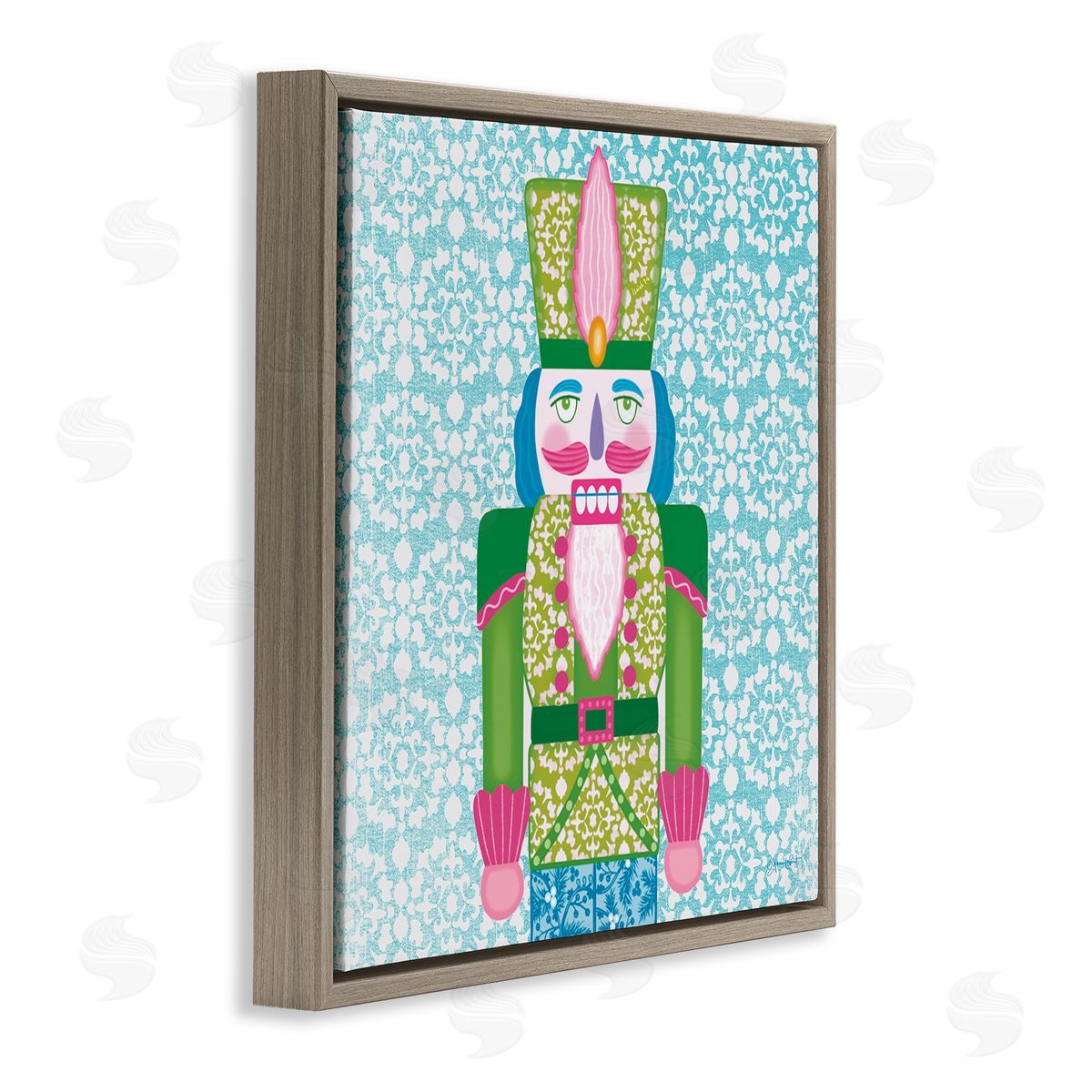 Annie LaPoint Bright Hued Seasonal Nutcracker Canvas Wall Art Print