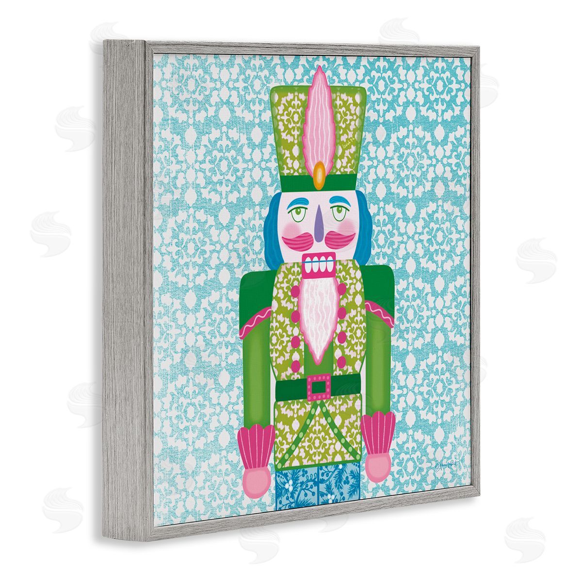 Annie LaPoint Bright Hued Seasonal Nutcracker Canvas Wall Art Print