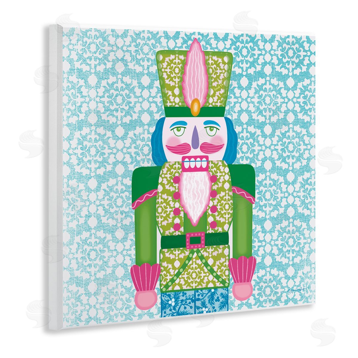 Annie LaPoint Bright Hued Seasonal Nutcracker Canvas Wall Art Print