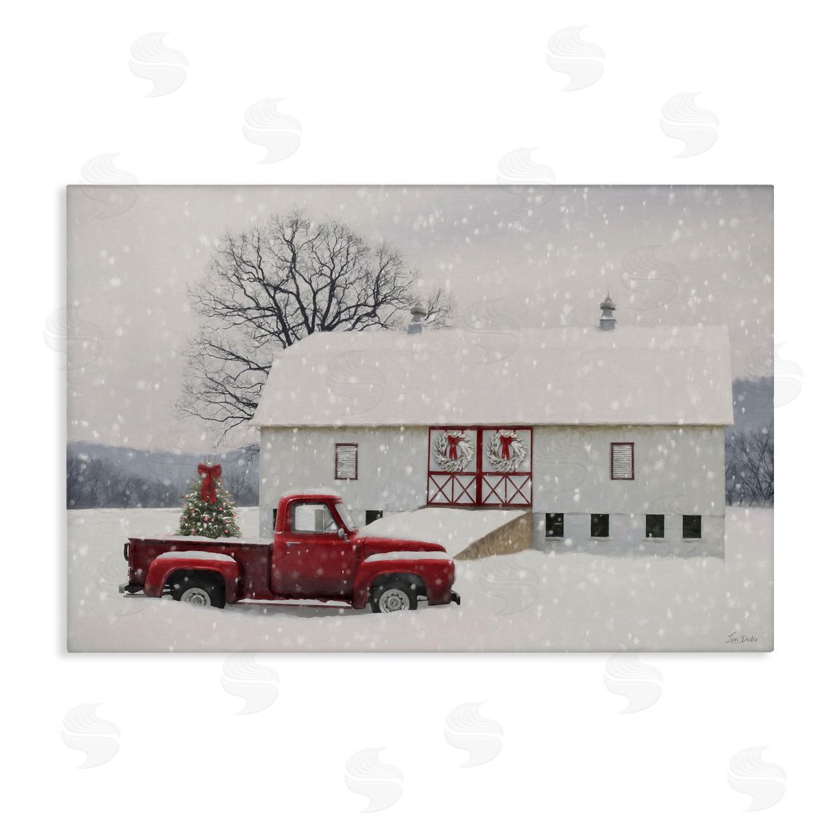 Lori Deiter | Snowy Farmhouse on Christmas