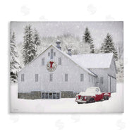 Lori Deiter | Red Truck & Snowy Farmhouse