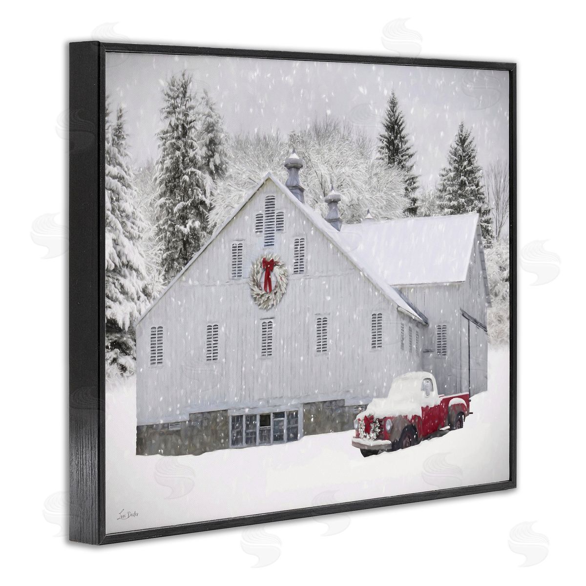 Lori Deiter | Red Truck & Snowy Farmhouse