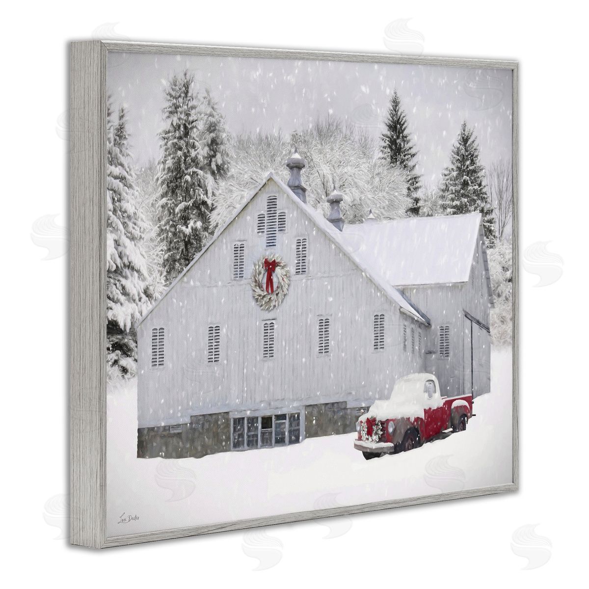 Lori Deiter | Red Truck & Snowy Farmhouse