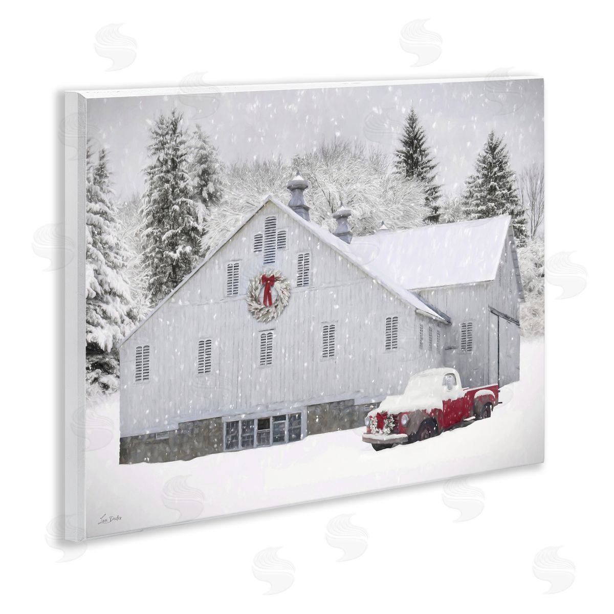 Lori Deiter | Red Truck & Snowy Farmhouse