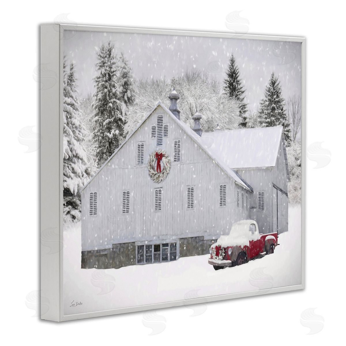 Lori Deiter | Red Truck & Snowy Farmhouse
