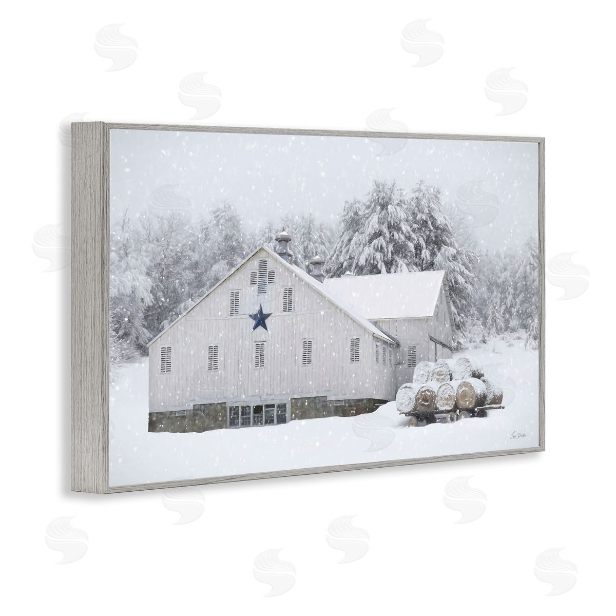 Lori Deiter | Snowy White Farmhouse Scene