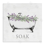 Lettered and Lined | Soak Bathtub with Lavender