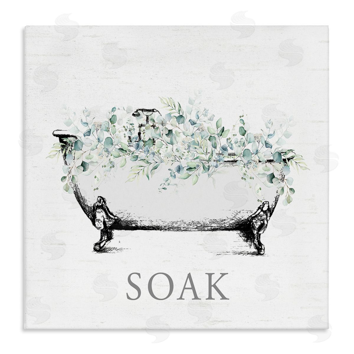 Lettered and Lined | Bathroom Tub with Eucalyptus