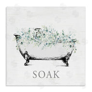 Lettered and Lined | Bathroom Tub with Eucalyptus